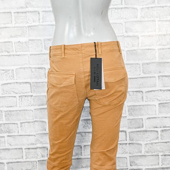 NEW Nili Lotan Cropped French Military Pants ankle zip in Fawn beige Size 2 $325 - Picture 13 of 13